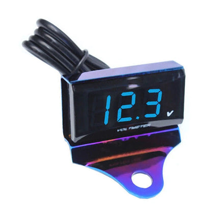 Blue LED Digital Voltmeter Display for Universal Motorcycle 10-150V