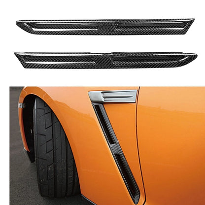 2 x Front Fender Vent Covers for Nissan GTR R35 (2008-2016) Carbon Fiber