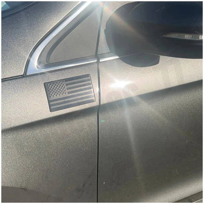 Black Metal American Flag Car Truck Emblem Decal Trim Accessory