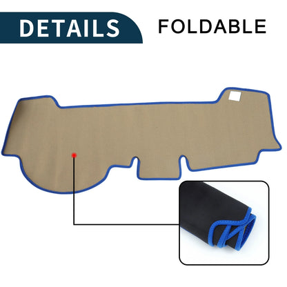 Dashboard Cover Mat for Honda N-WGN JH3/JH4 Sun Protector Black Blue (2013-2020)