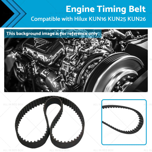 1 x Engine Timing Belt for Toyota Hilux KUN16 KUN25 KUN26 (2005-2015)