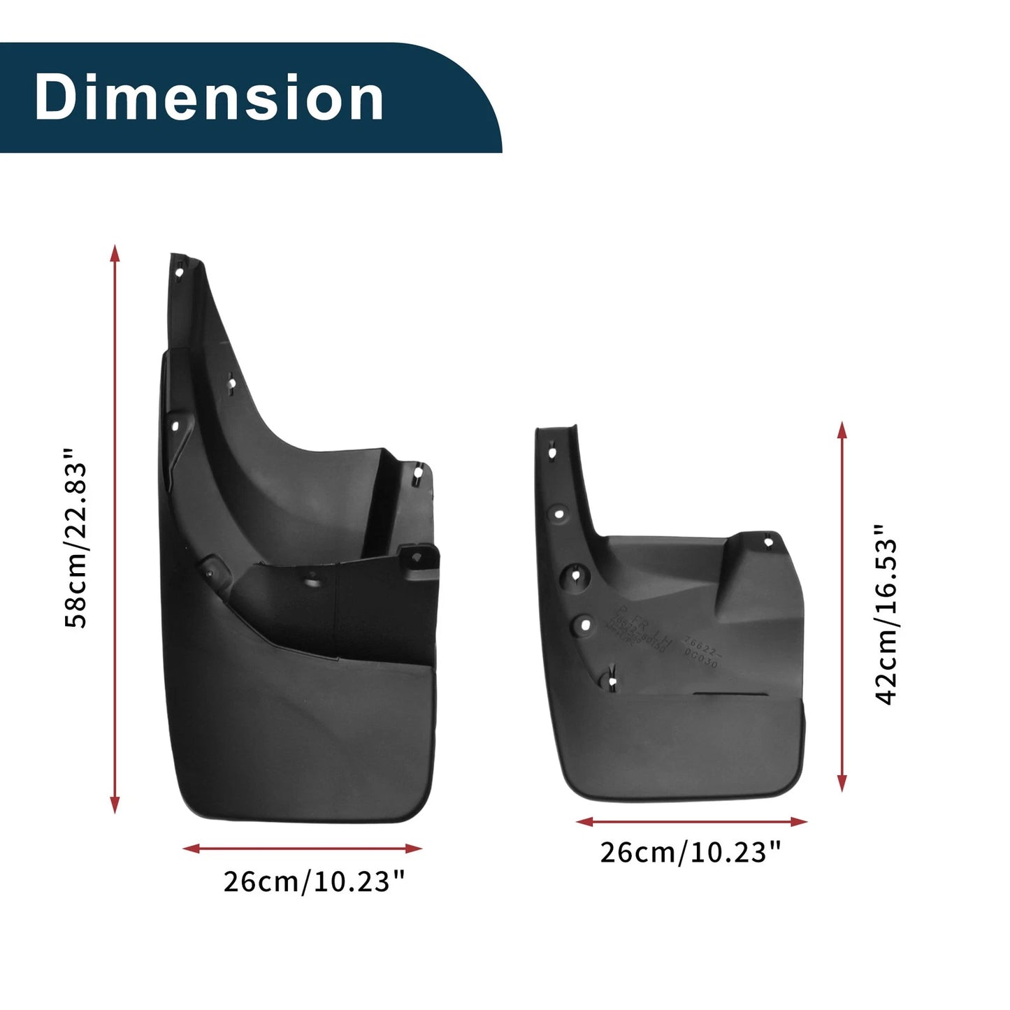 Mud Flaps Splash Guards Set for Toyota Land Cruiser Prado (2010-2018)