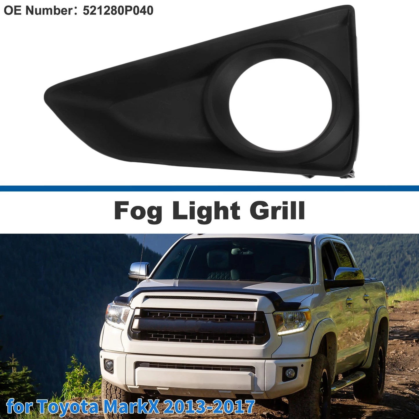 Front Left Fog Light Grill for Toyota MarkX (2013–2017)