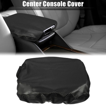 Center Console Cover Pad Carbon Fiber Black for Dodge Ram 1500 (2009 - 2018)