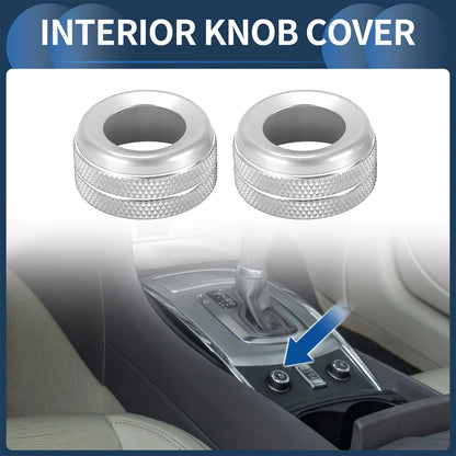 Seat Heated Switch Knob Cover Ring Infiniti G37 (2007-2013) Silver Tone