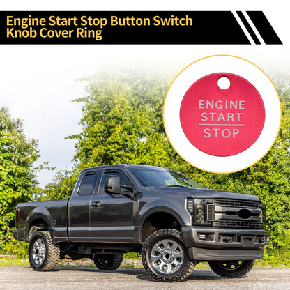 Engine Start Stop Button Cover for Ford F-150 (2016-2021) Red