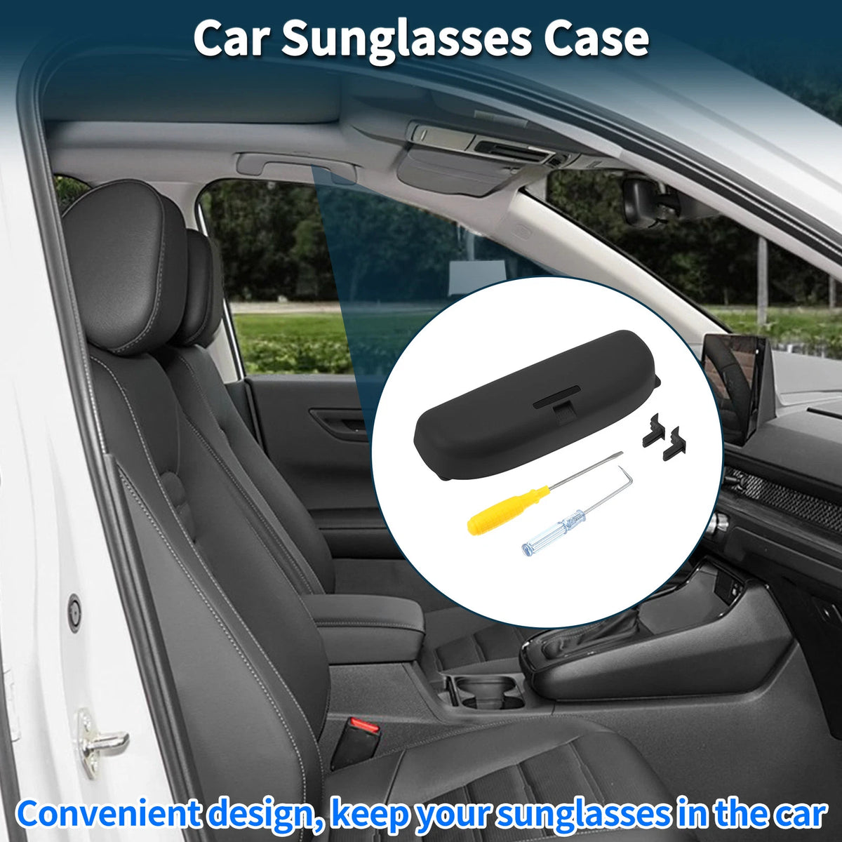 Sunglasses Case for BMW 1 Series F20 Eyeglasses Holder Black