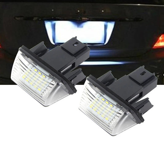 18 LED License Plate Lights for Peugeot 206/207/307/308, Citroen C3/C4/C5/C6 (2000-2023)