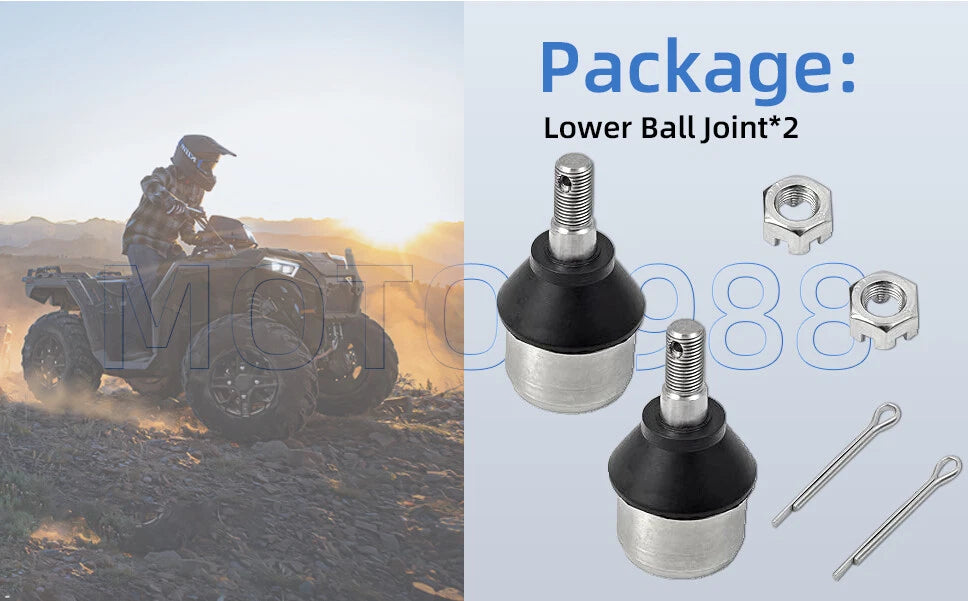 2 x Chromoly Ball Joints for Polaris Sportsman Scrambler (1998–2023)
