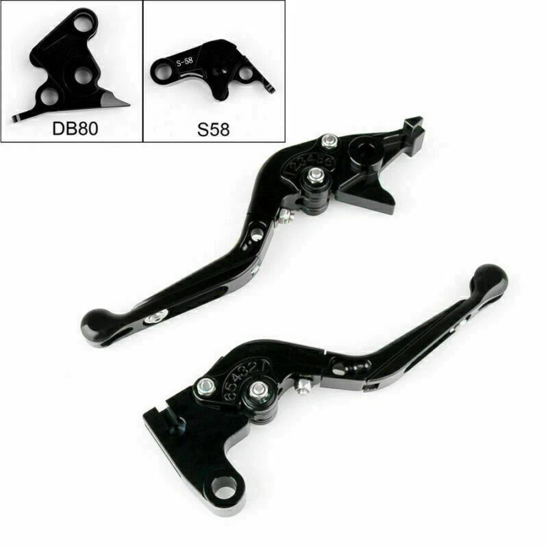 Adjustable Brake Clutch Lever for Aprilia TUONO V4R (2011-2014) Black