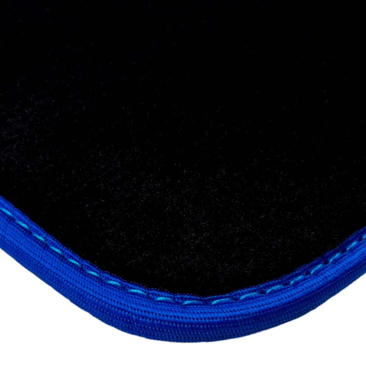 AutoWin Black Floor Mats for BMW X6 Series E71 SUV (2008-2014) Blue Trim