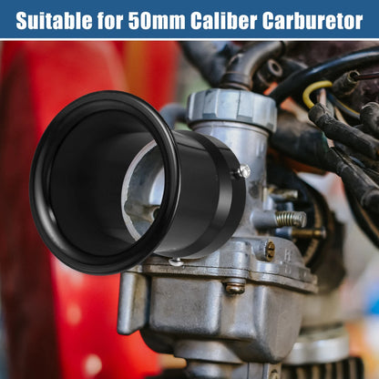 50mm Velocity Stack Carburetor Air Filter Funnel Trumpet Black