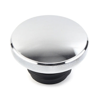 Chrome Vented Gas Cap Fuel Tank Cover for Harley Dyna, Road King, Softail