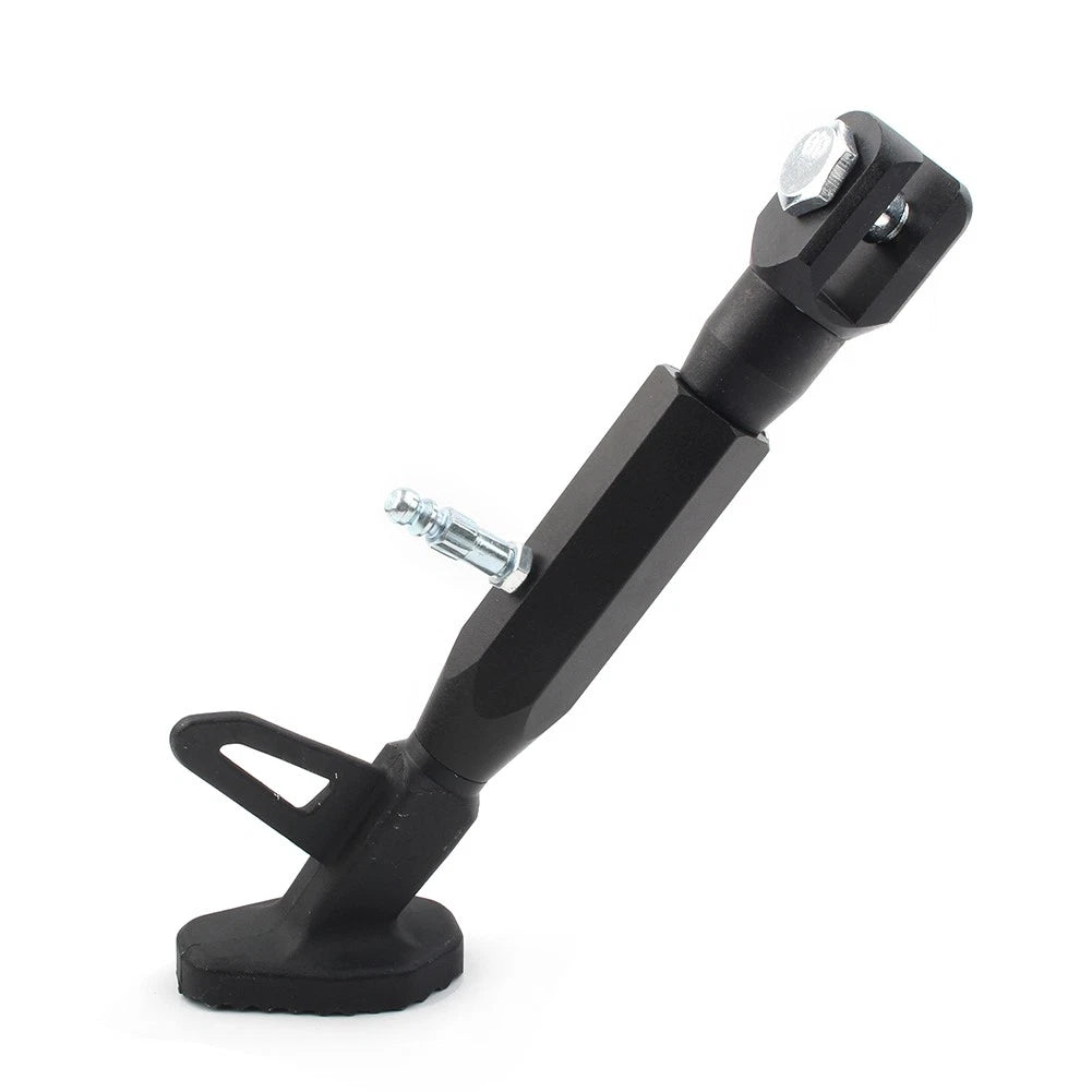Adjustable Kickstand Foot Side Stand for Universal Motorcycle - Black