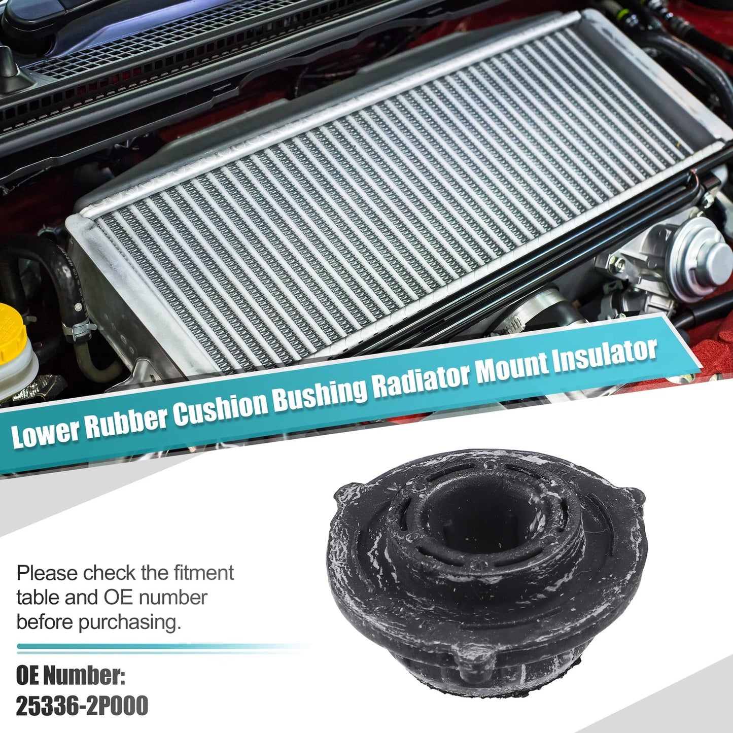 Lower Rubber Cushion Radiator Mount Insulators for Kia Sorento (2011-2015)