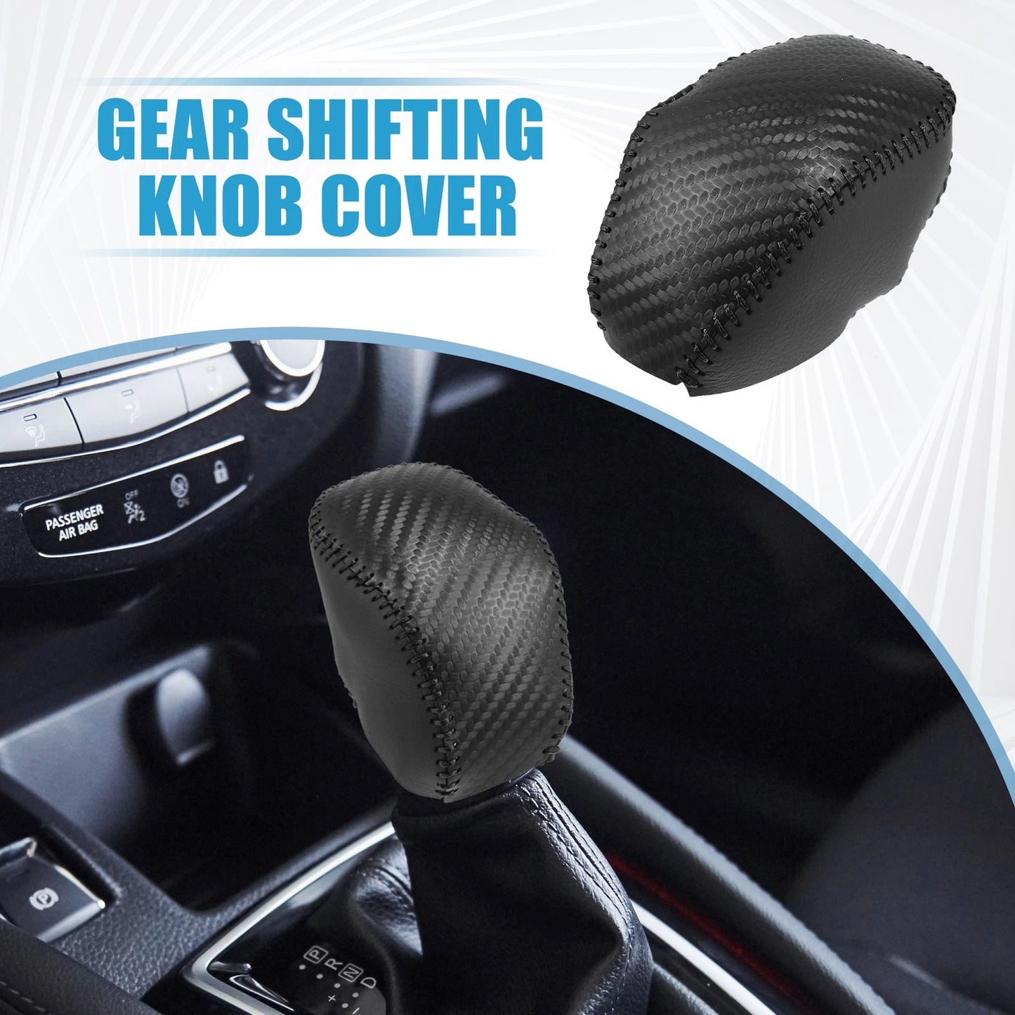 Gear Shifting Knob Cover Trim for Toyota Highlander 2020-2023 Black