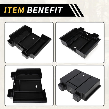 Full Center Console Organizer Tray for Chevy Silverado for GMC Sierra 2500 Black