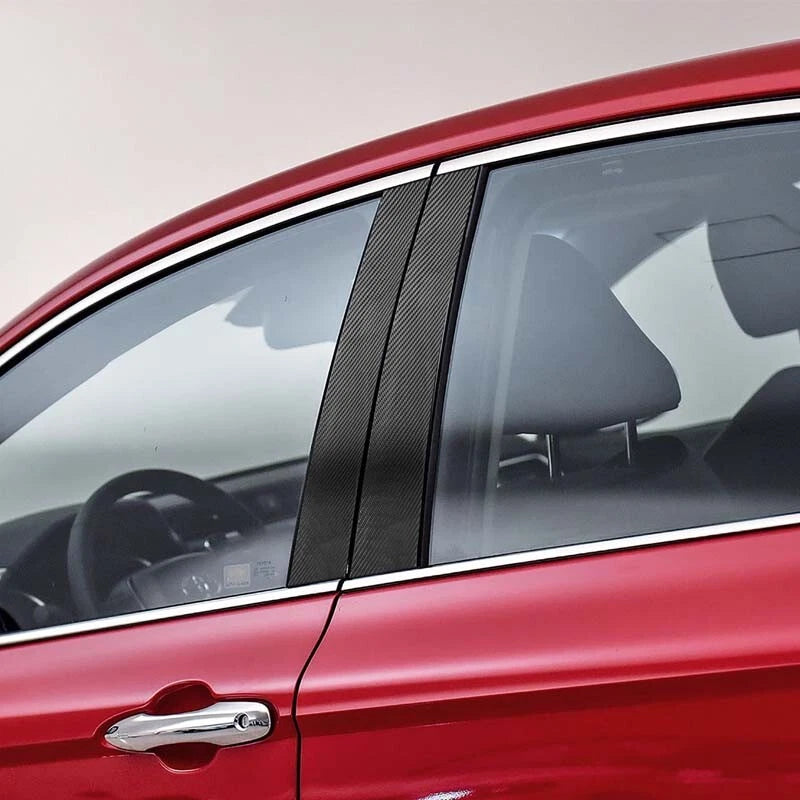 Car Carbon Fiber B Pillar Sticker Cover Moulding Trim Fit for Toyota Camry 2018+
