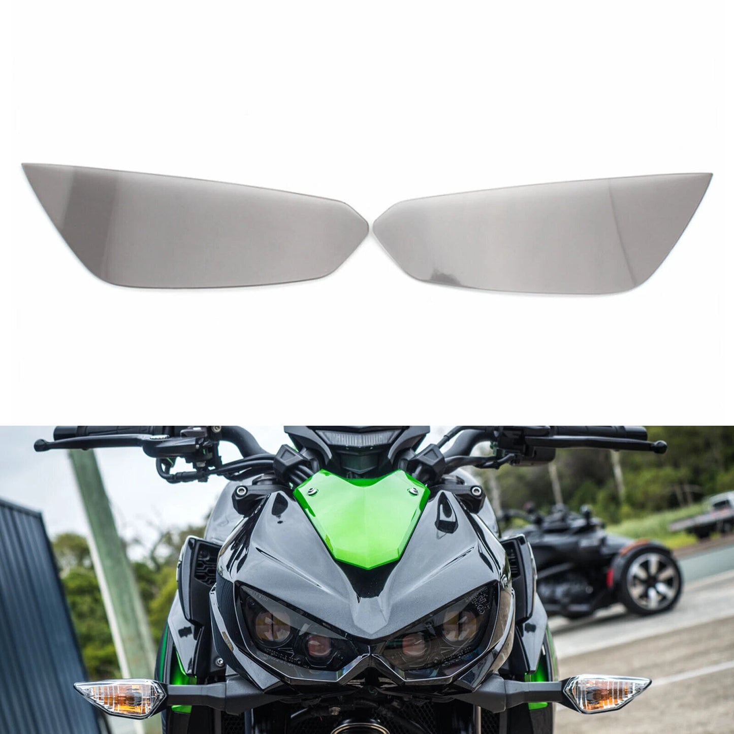 Protective Cover for Headlight Glass Smoke for Kawasaki Z1000/Z1000R (2014-2021)