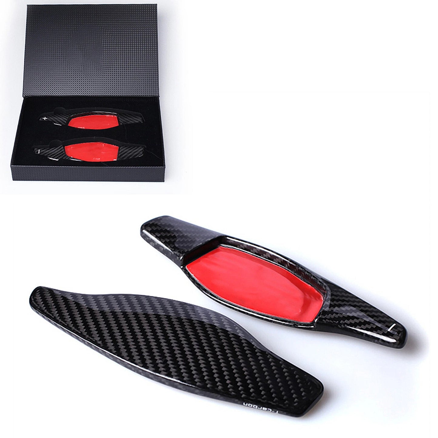 2 x Carbon Fiber Shift Paddle Extensions for Audi R8 RS3 RS4 RS5 TTRS (2010-2023)