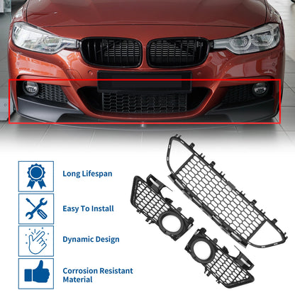 Front Lower Bumper Grille for BMW 320i 2013-2018 2.0L L4 (2013-2018)
