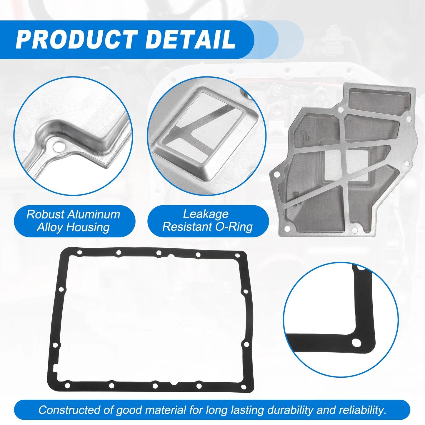 Transmission Filter Oil Pan Gasket Kit for Chevrolet (A43DE)