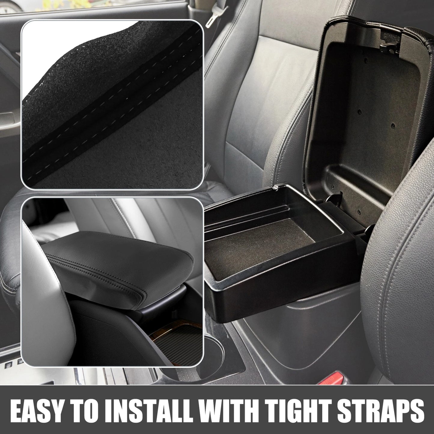 Black Center Console Pad Armrest Cover for Toyota 4Runner (1996-2002)