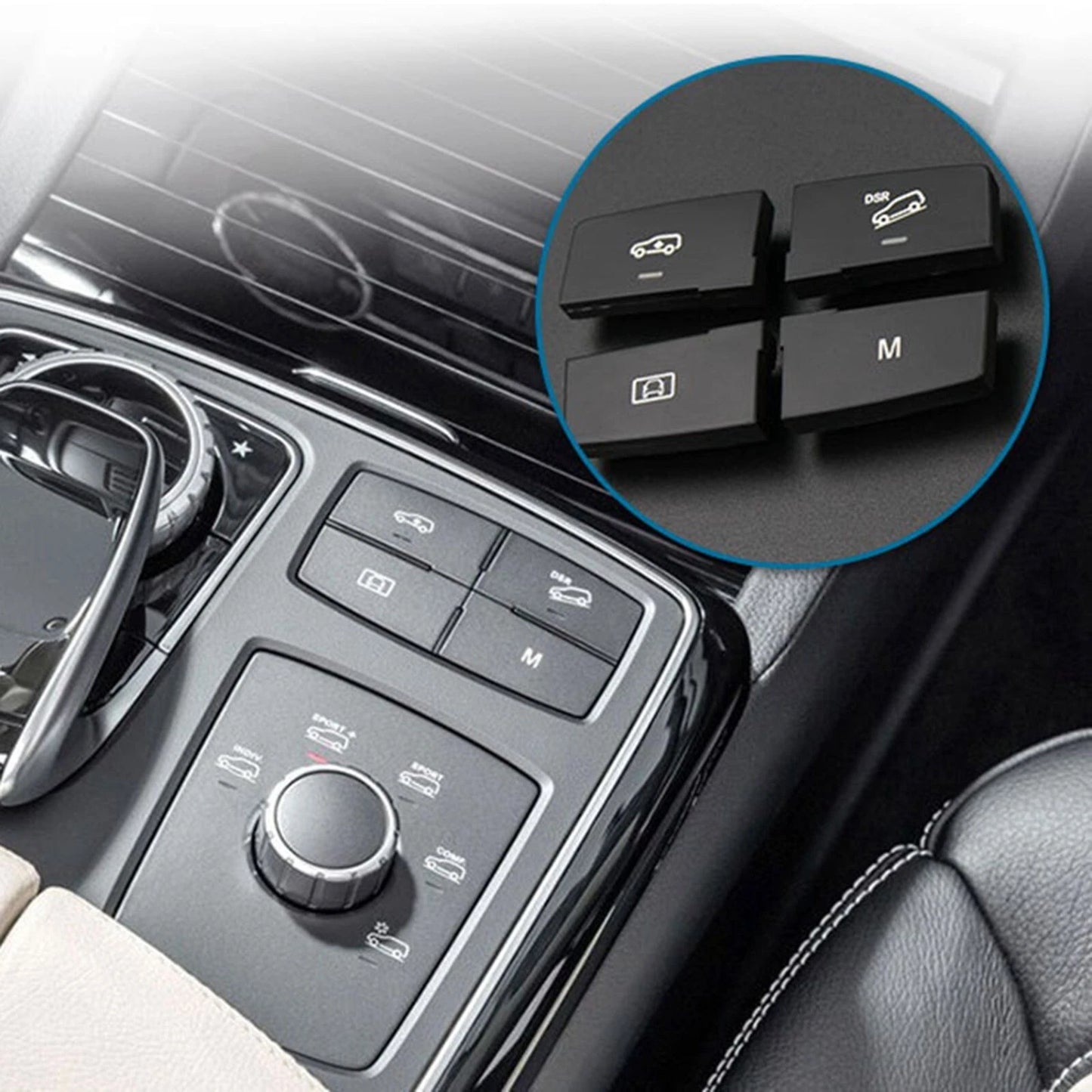 4x Center Switch Button for MB ML/GL/GLS W166 X164 X166 W292 (2012–2012)