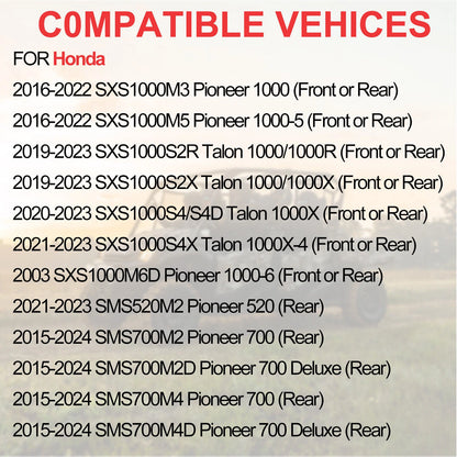 2 Front or Rear Wheel Bearing + Circlip for Honda Pioneer 1000 (2016–2022)