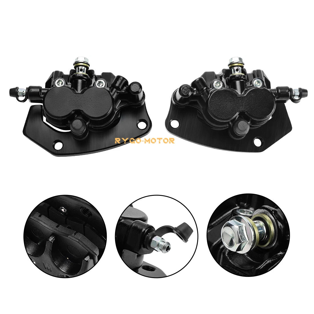 Front / Caliper w/ Pads for Kawasaki Mule Pro FXT FXR FX DXT DX (2015–2024)