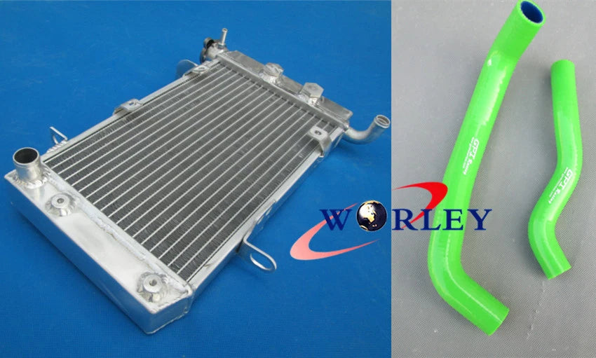 Aluminum Radiator & Red Hose for Suzuki LTZ400 KFX400 DVX400 (2003-2008)