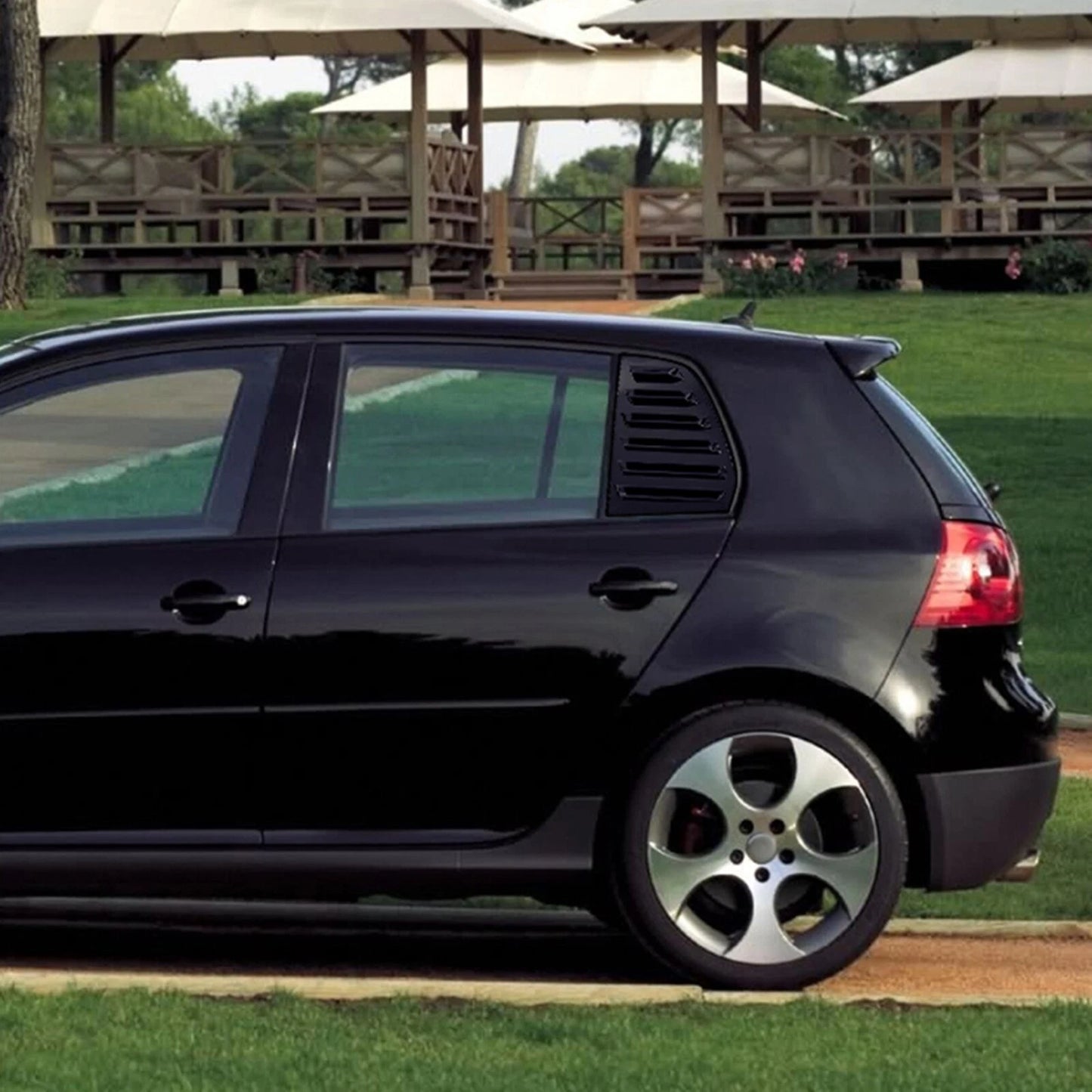 Rear Window Louver Trim for VW GOLF5 (2003-2009) 2 x Gloss Black