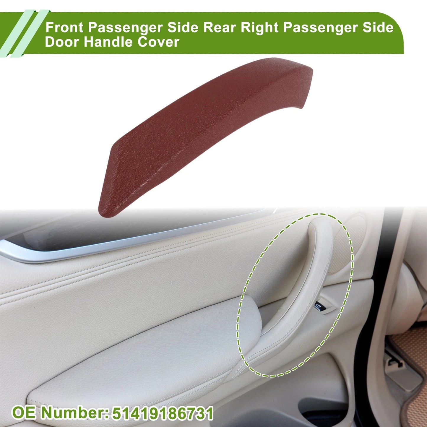 Red Door Panel Handle Pull Trim Cover for BMW Z4 (2009-2016)