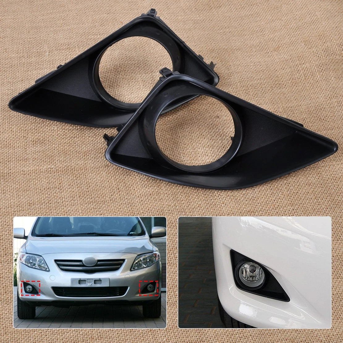 Fog Light Lamp Grille Cover for Toyota Corolla (2007-2010)