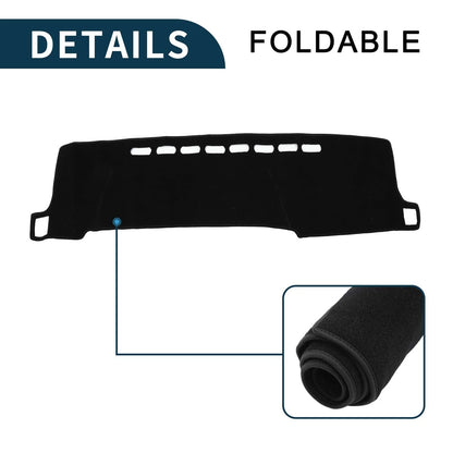 Dashboard Cover Mat for Toyota Aqua 2011-2021 Black 1 Set