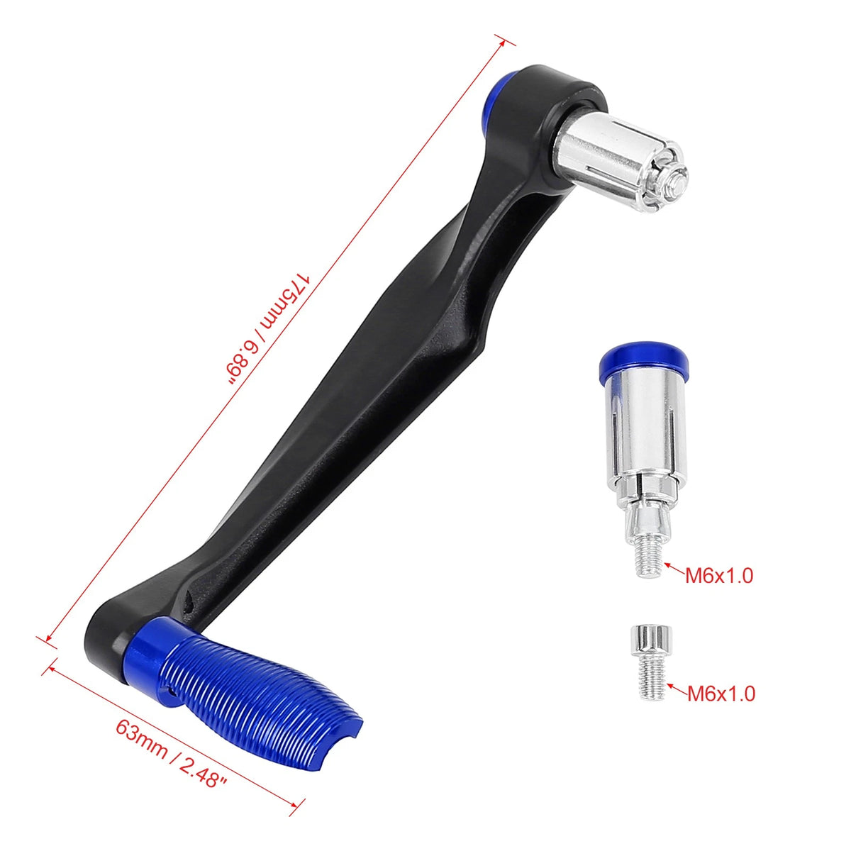 1 Pair 22mm Brake Clutch Lever Protector Hand Guard for Motorcycle Blue