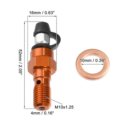 Bleeder Screw Bolt Dust Cap M10x1.25 for Motorcycle Master Cylinder