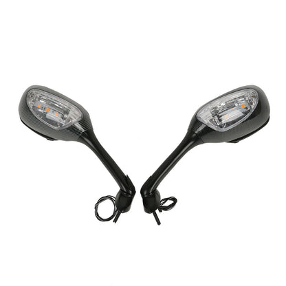 Clear/Smoke Turn Signal Rearview Mirrors for Suzuki GSXR600 GSXR750 (2006-2025)