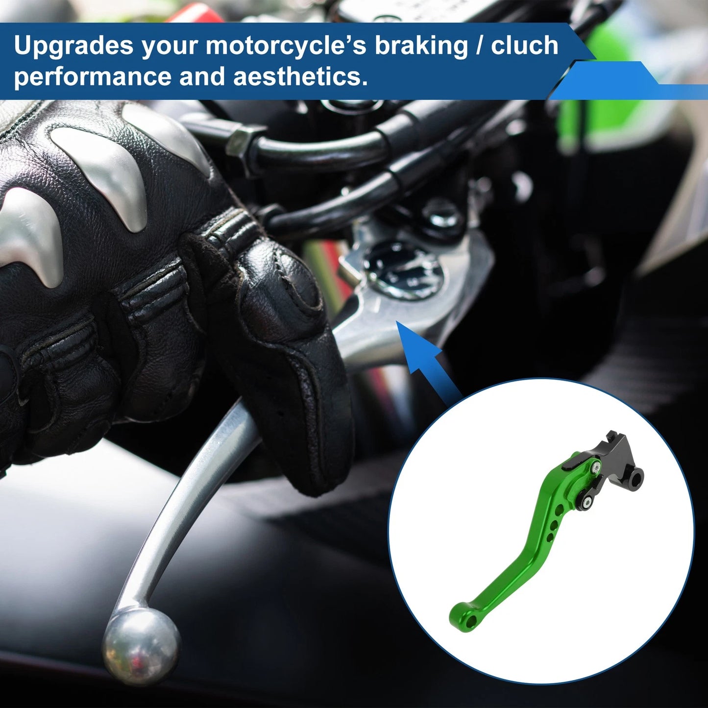 1 pair Green Brake Clutch Levers for YAMAHA YZF-R25 (2014–2015)
