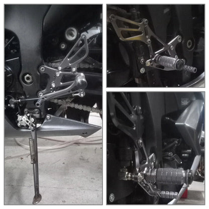 CNC Racing Rearsets Foot Pegs for Kawasaki Ninja ZX6R (2005-2008) Black
