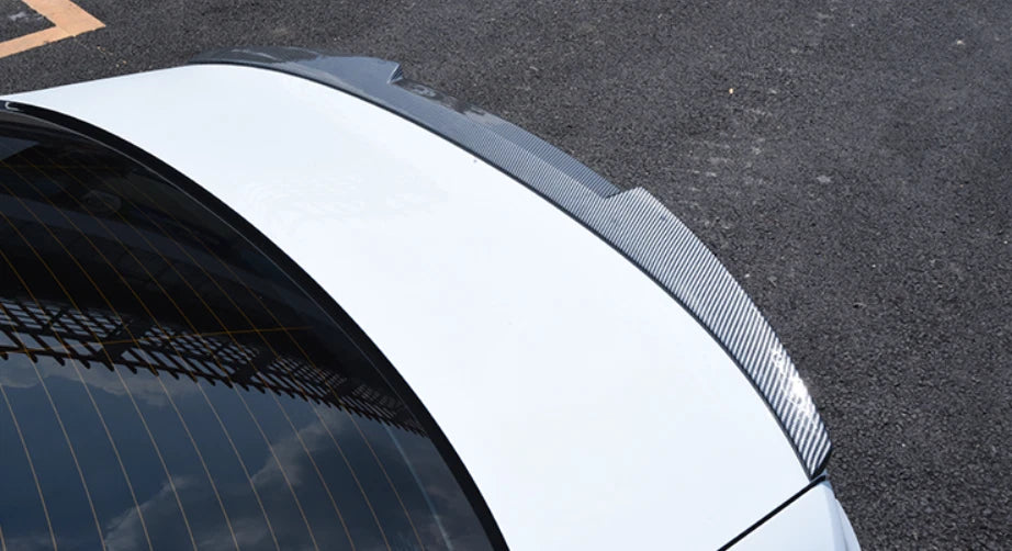 Rear Trunk Spoiler Wing for Audi A3 S3 2021-2023 Carbon Fiber Sedan V Style