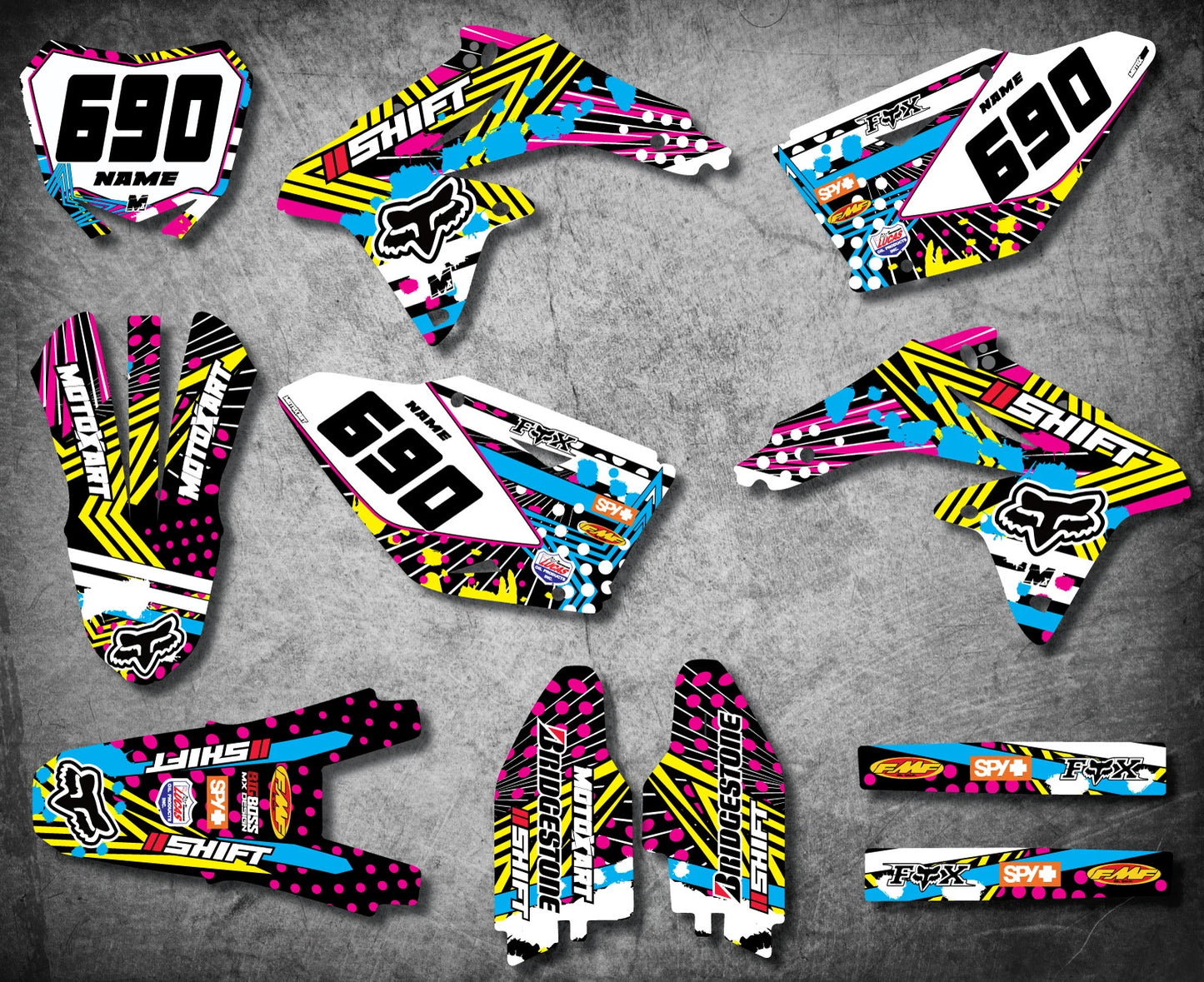 Custom Graphic Kit for Suzuki RMZ 450 Decals (2008-2017)