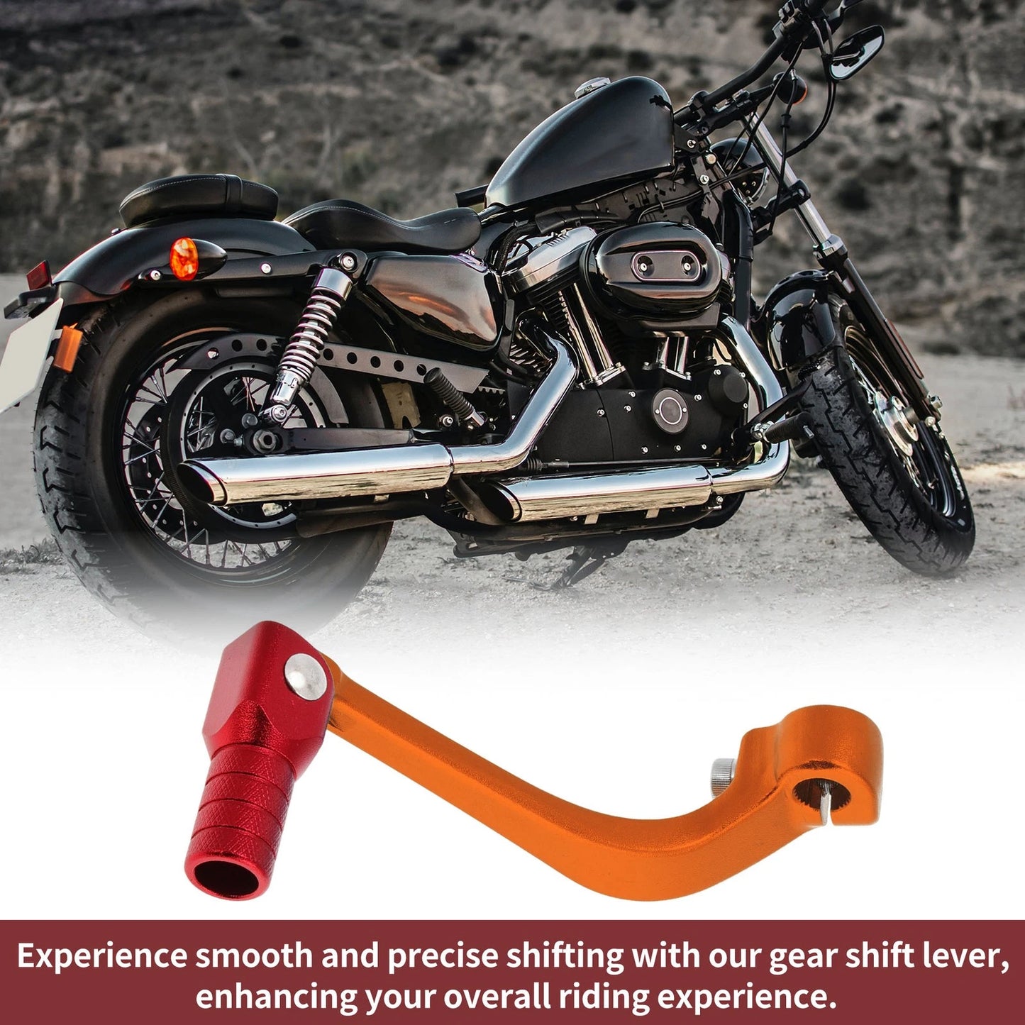 Folding Shifter Lever for Honda CRF110F (2013-2018) - Orange/Red