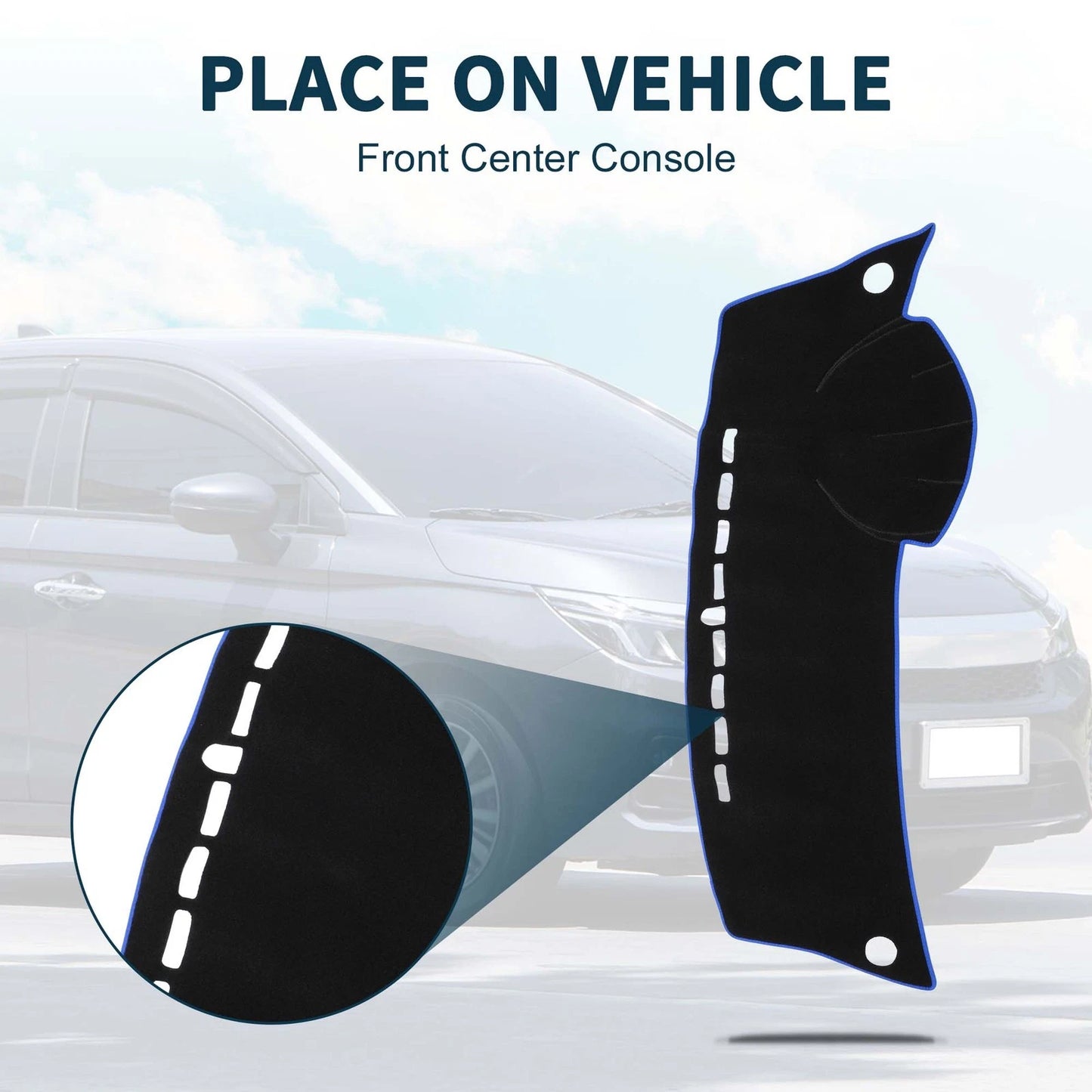 Dashboard Cover Mat for Honda City Grace (2008-2013) Sun Protector Black Blue