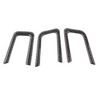3 x Carbon Fiber Steering Wheel Cover Trim for Ford Mustang (2015-2019)