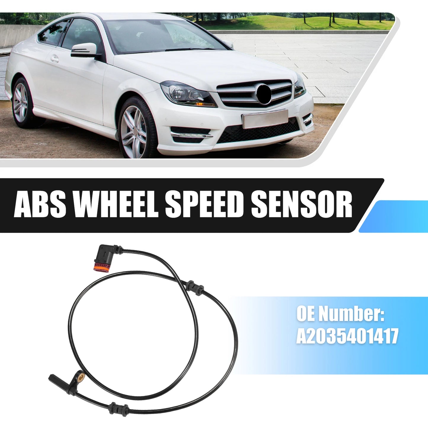 Rear Right ABS Wheel Speed Sensor for Mercedes-Benz C 230 (2002-2007)