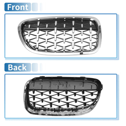 Front Hood Grille for BMW 528i 535i 550i xDrive SilverTone