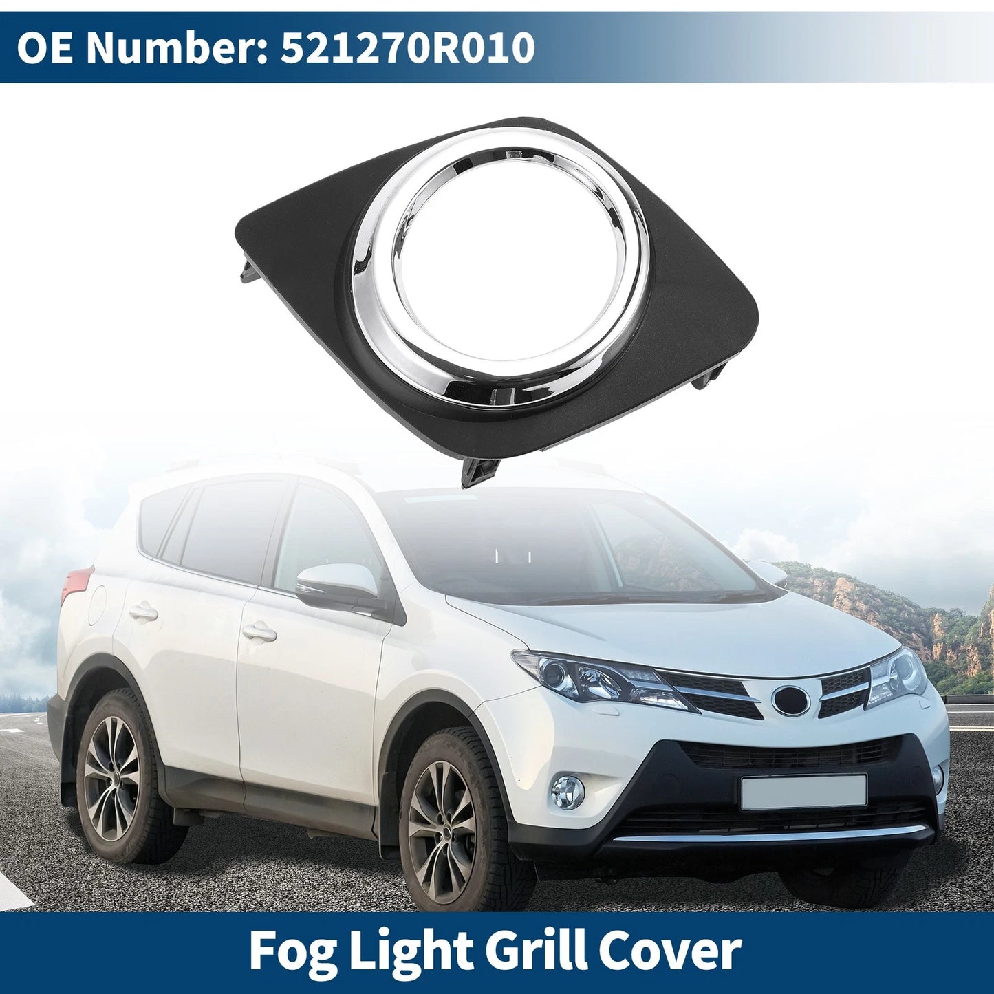 1 Pc Car Front Right Fog Light Grill for Toyota RAV4 (2009–2012)