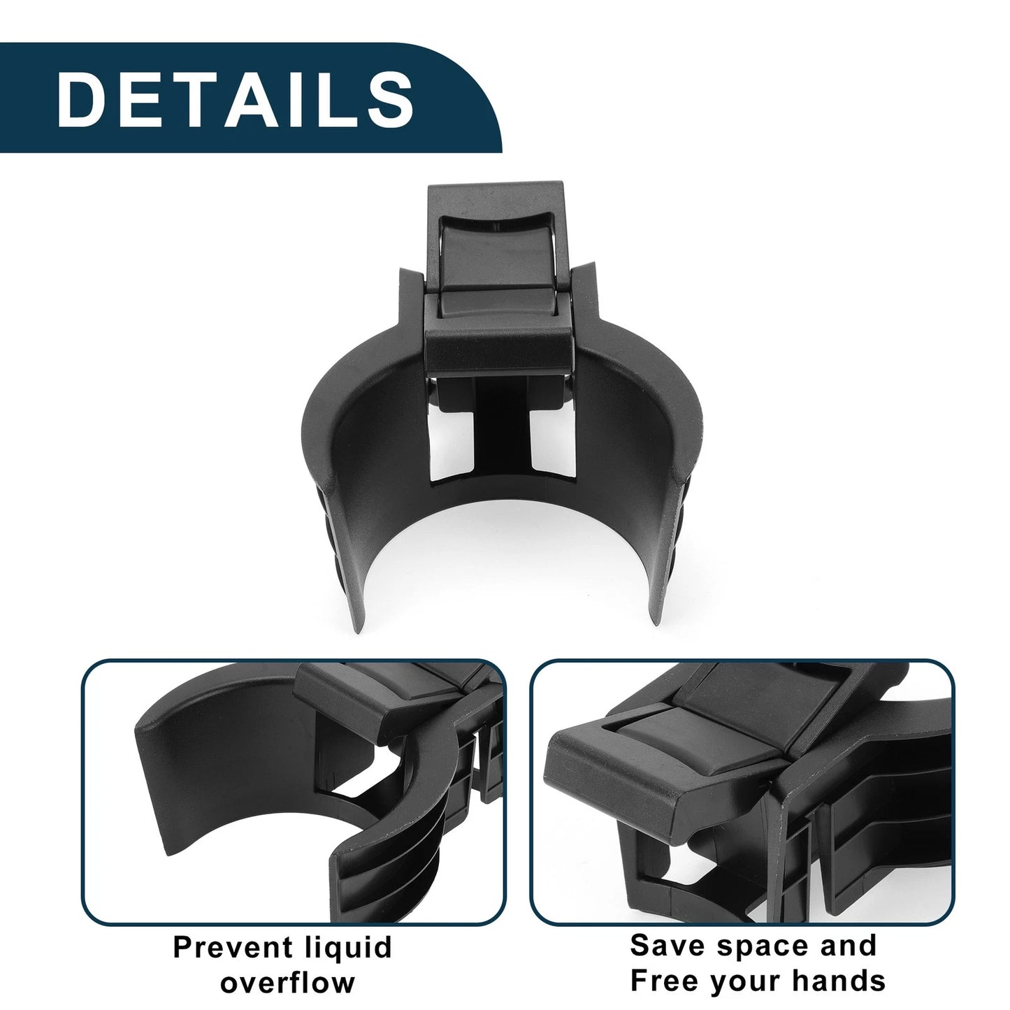 Cup Holder for Toyota Highlander (2001-2023) - Practical Drink Holder Black