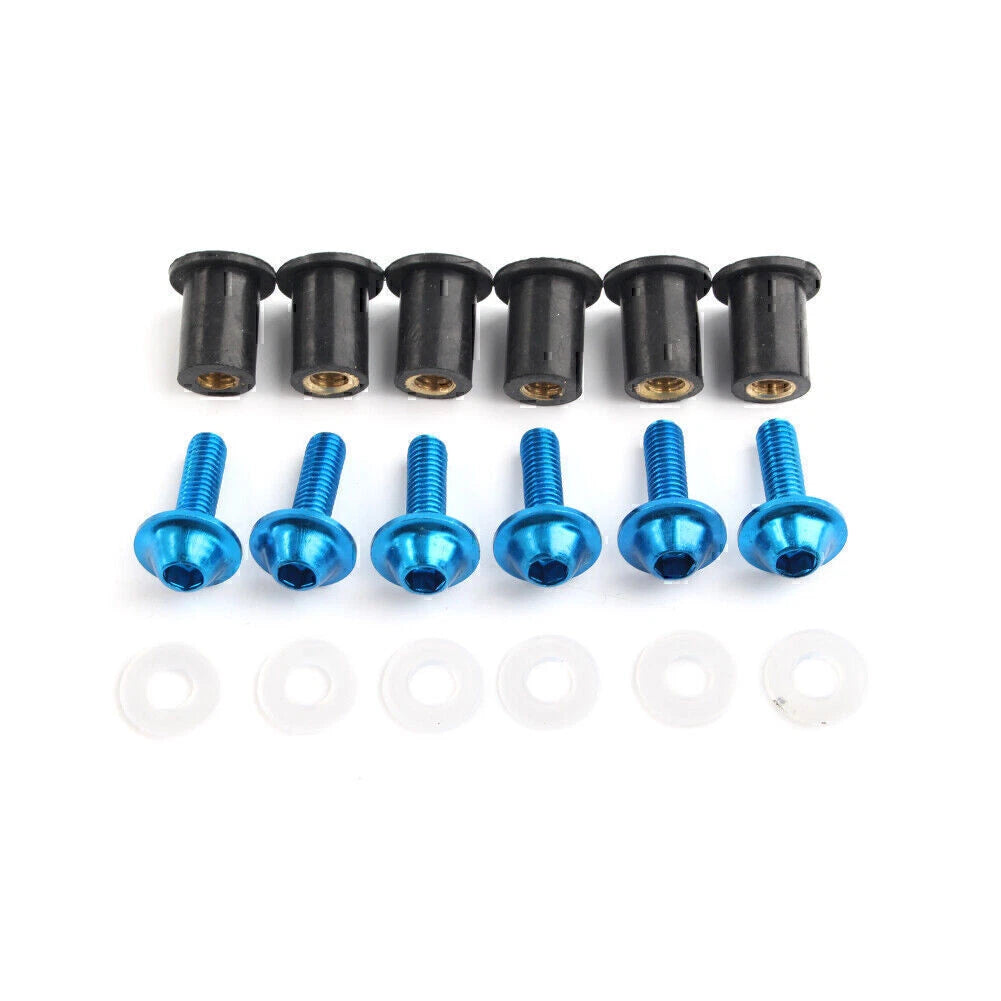Windscreen Fixing Kit Blue Bolts for Honda CBR250 300 650 900